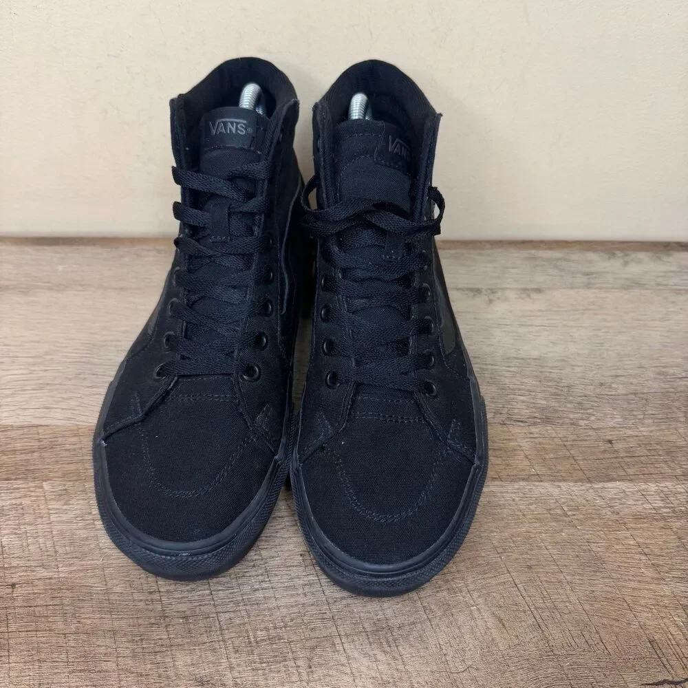 Vans stacked platform triple black womens size 8 shoes 721356